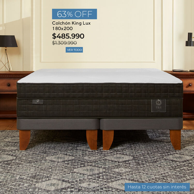 Ofertas de hasta 65% en camas y colchones en cic.cl