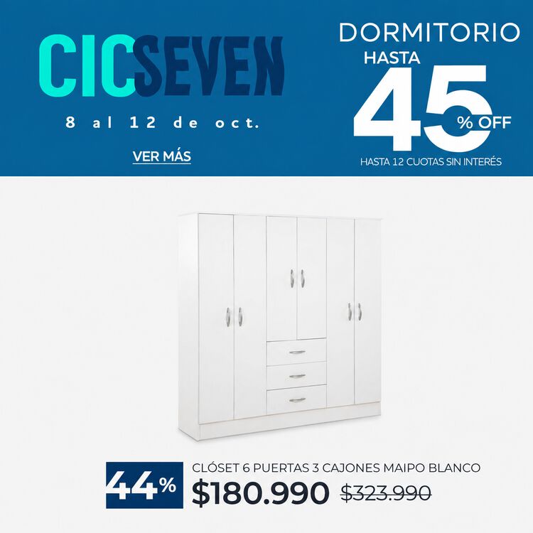 Ver ofertas Cyber en muebles de dormitorio CIC con hasta 40% de descuento