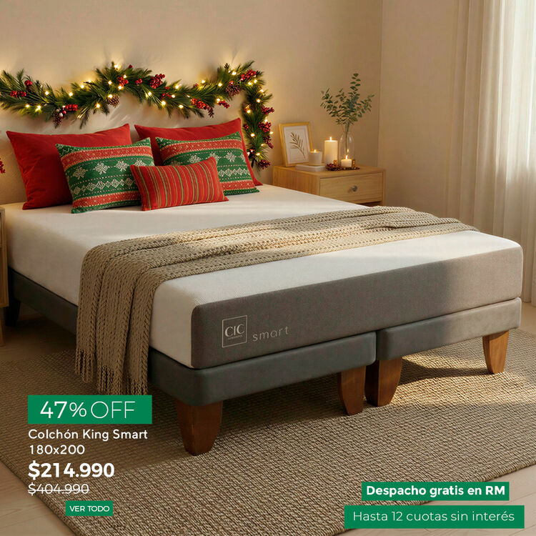 Ofertas de hasta 65% en camas y colchones en cic.cl