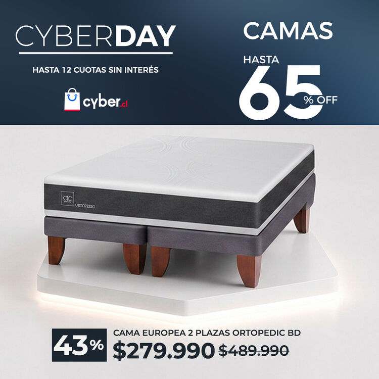Ver ofertas Cyber en camas CIC con hasta 65% de descuento