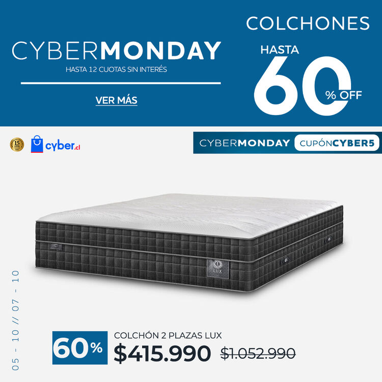 Ver ofertas Cyber en colchones CIC con hasta 65% de descuento