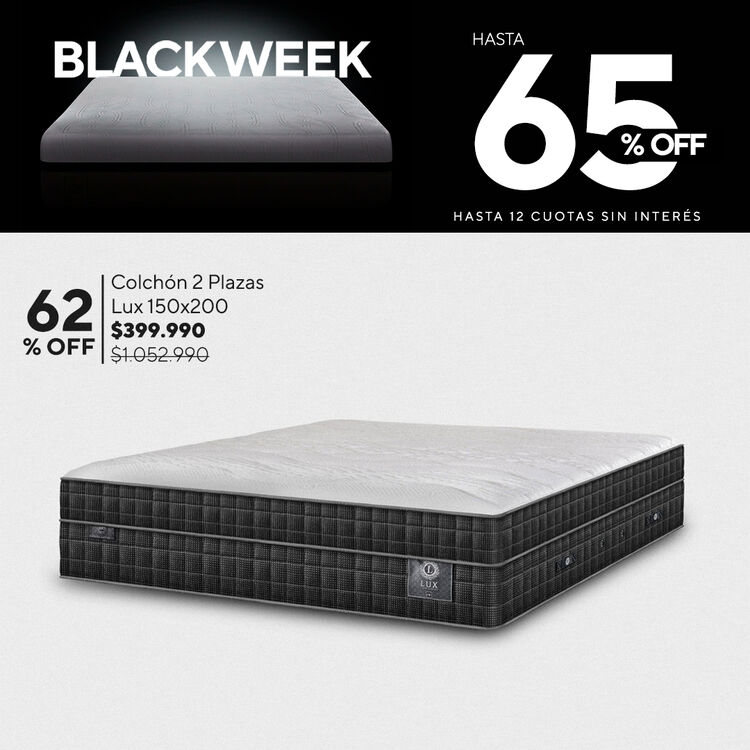 Ofertas de hasta 65% en camas y colchones en cic.cl