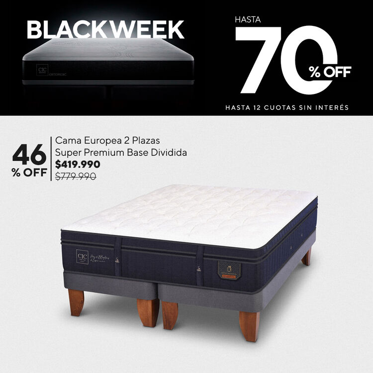 Conoce nuestra selecci&oacute;n de camas y colchones Premium con hasta 65% de descuento.
