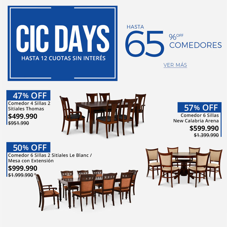 65% DCTO EN COMEDORES EN CIC DAYS DE CIC.CL