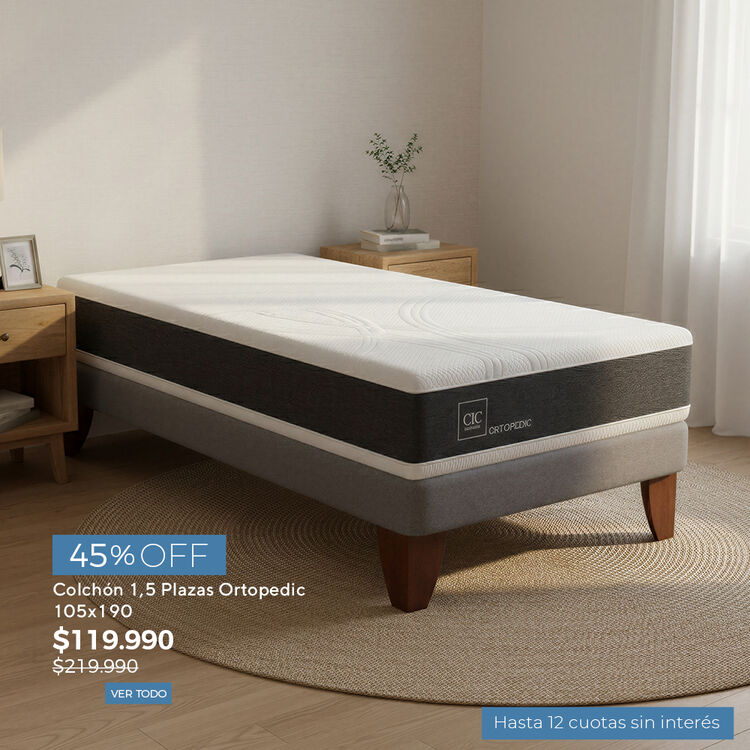 Ofertas de hasta 65% en camas y colchones en cic.cl