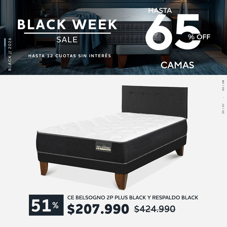Conoce nuestra selecci&oacute;n de camas y colchones Premium con hasta 65% de descuento.