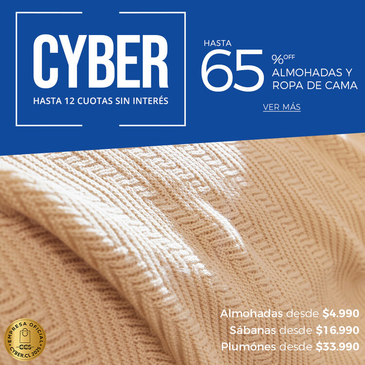 Ropa de cama y Almohadas con hasta 55% de dcto. en CIC DAYS
