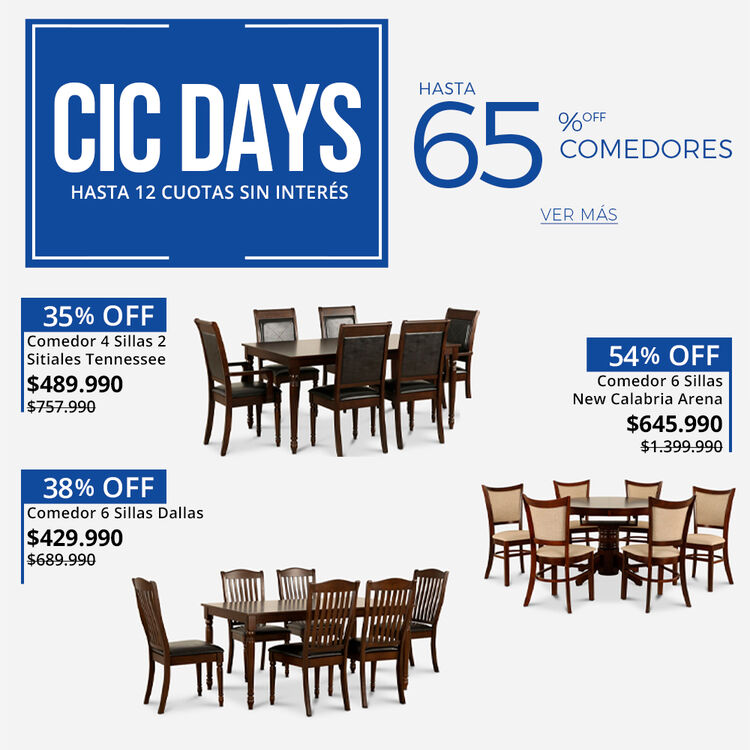 65% DCTO EN COMEDORES EN CIC DAYS DE CIC.CL