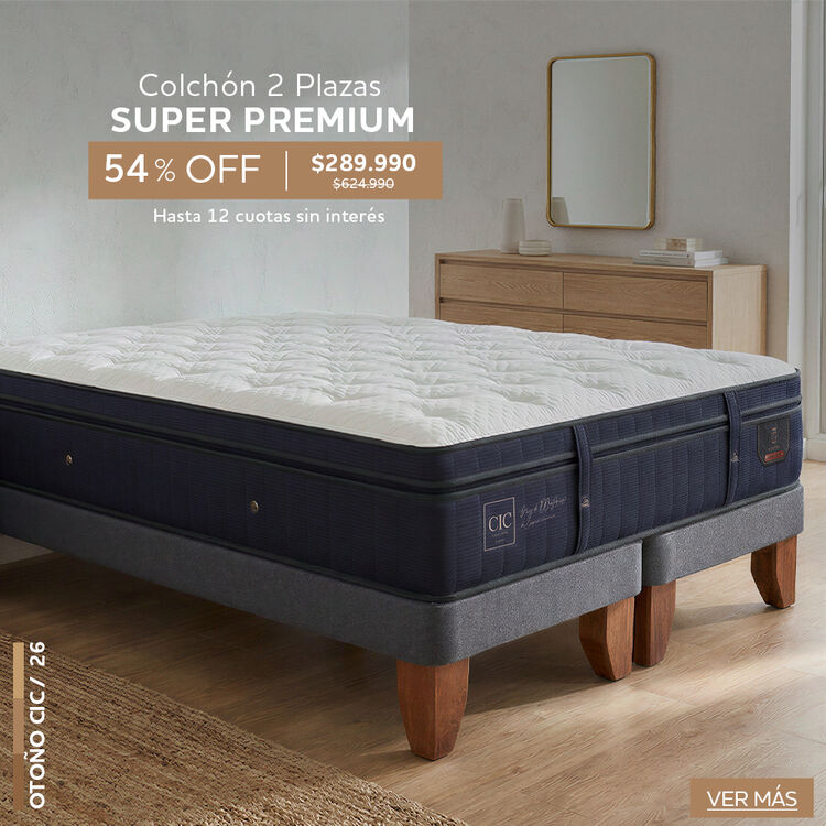 Ofertas de hasta 65% en camas y colchones en cic.cl