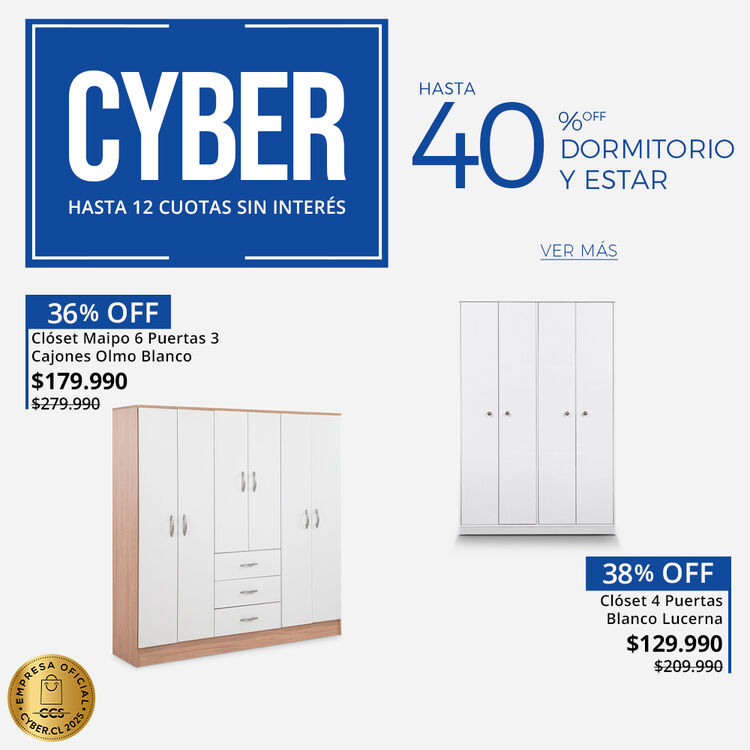 CÓMODAS Y CLÓSET CON HASTA 40% DE DESCUENTO EN CIC DAYS DE CIC.CL