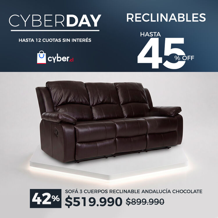 Ver ofertas Cyber en sof&aacute;s reclinables CIC con hasta 45% de descuento