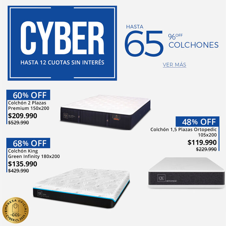 COLCHONES CON HASTA 60% DE DESCUENTO EN CIC DAYS DE CIC.CL