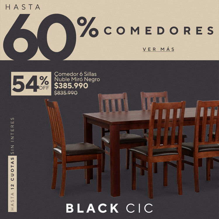 Comedores con hasta 65% de dcto en el CIC Sale