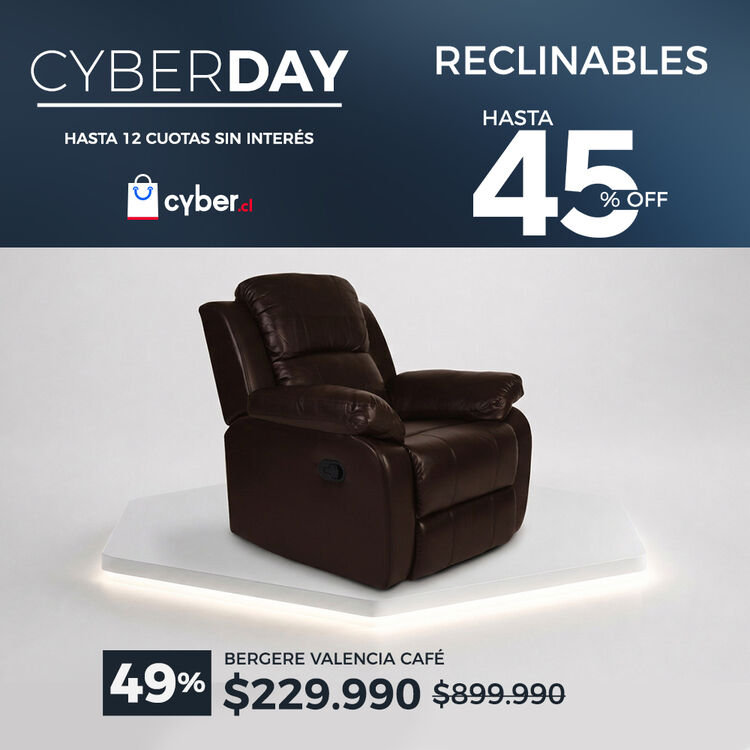 Ver ofertas Cyber en sof&aacute;s reclinables CIC con hasta 45% de descuento