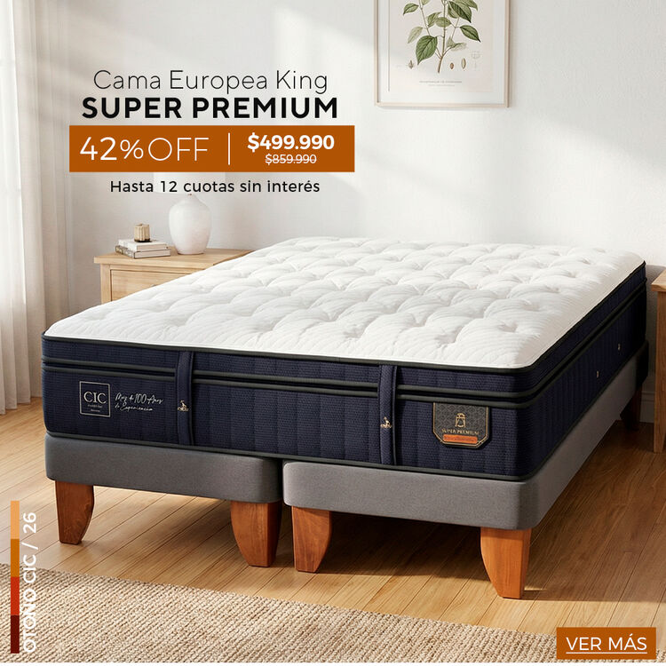 Conoce nuestra selecci&oacute;n de camas y colchones Premium con hasta 65% de descuento.