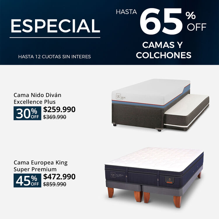 Conoce nuestra selección especial de camas con descuento!