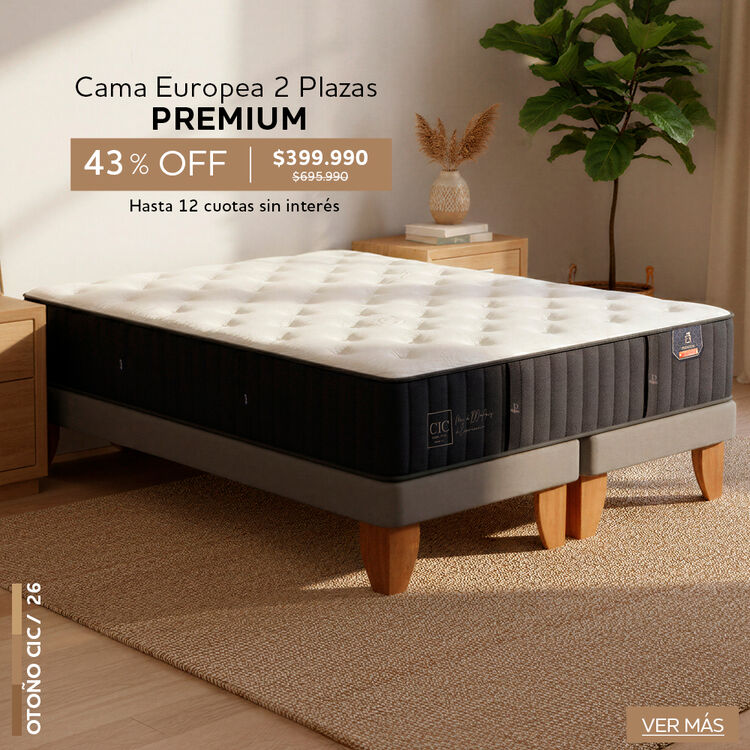 Conoce nuestra selecci&oacute;n de camas y colchones Premium con hasta 65% de descuento.