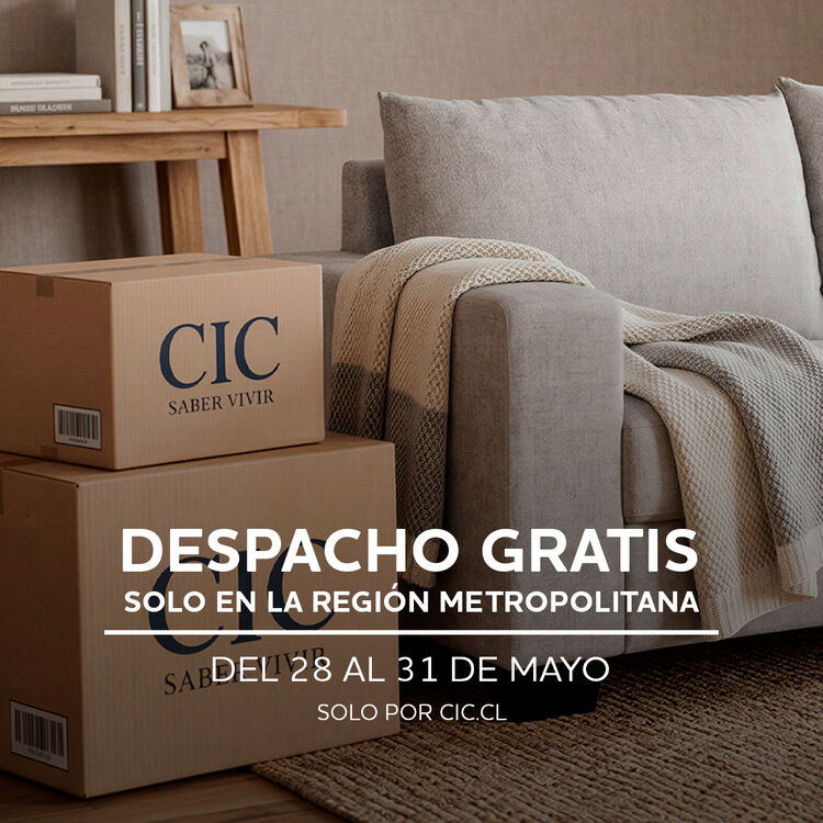 Compra este domingo 24 de mayo en CIC.CL y aprovecha despacho gratis en la Regi&oacute;n Metropolitana. Encuentra camas, colchones, sof&aacute;s, comedores, muebles y productos para el hogar con entrega gratis en RM por tiempo limitado.