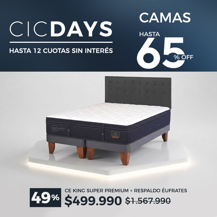 Ver ofertas Cyber en camas CIC con hasta 65% de descuento