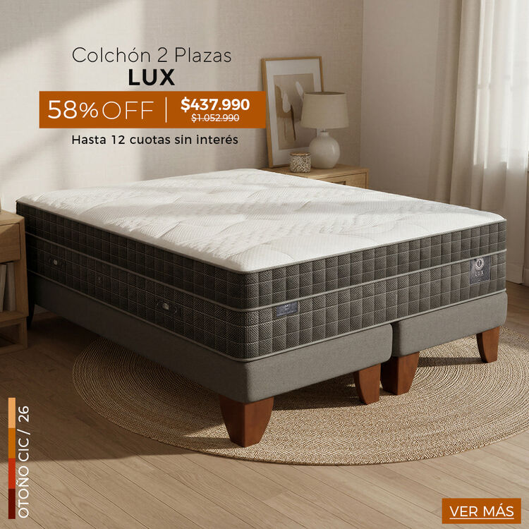 Ofertas de hasta 65% en camas y colchones en cic.cl