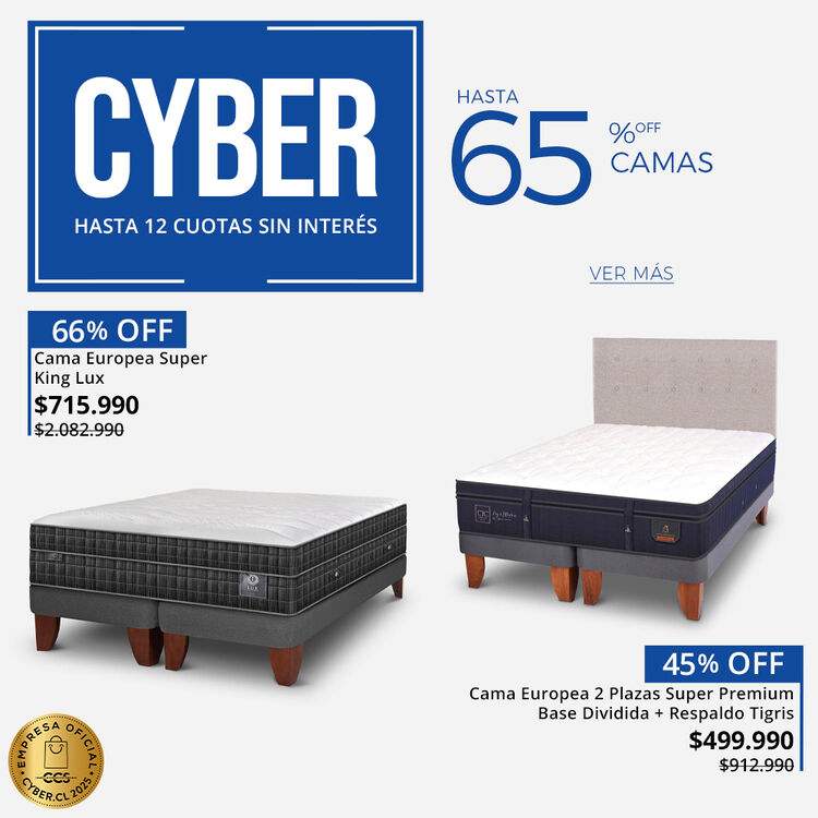 65% DE DESCUENTO EN CAMAS EN CIC DAYS DE CIC.CL