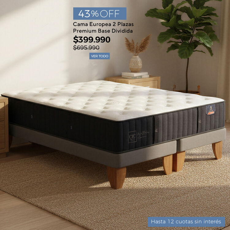 Conoce nuestra selecci&oacute;n de camas y colchones Premium con hasta 65% de descuento.
