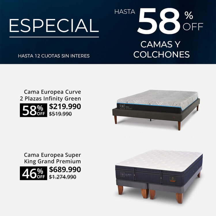 Conoce nuestra selección especial de camas con descuento!