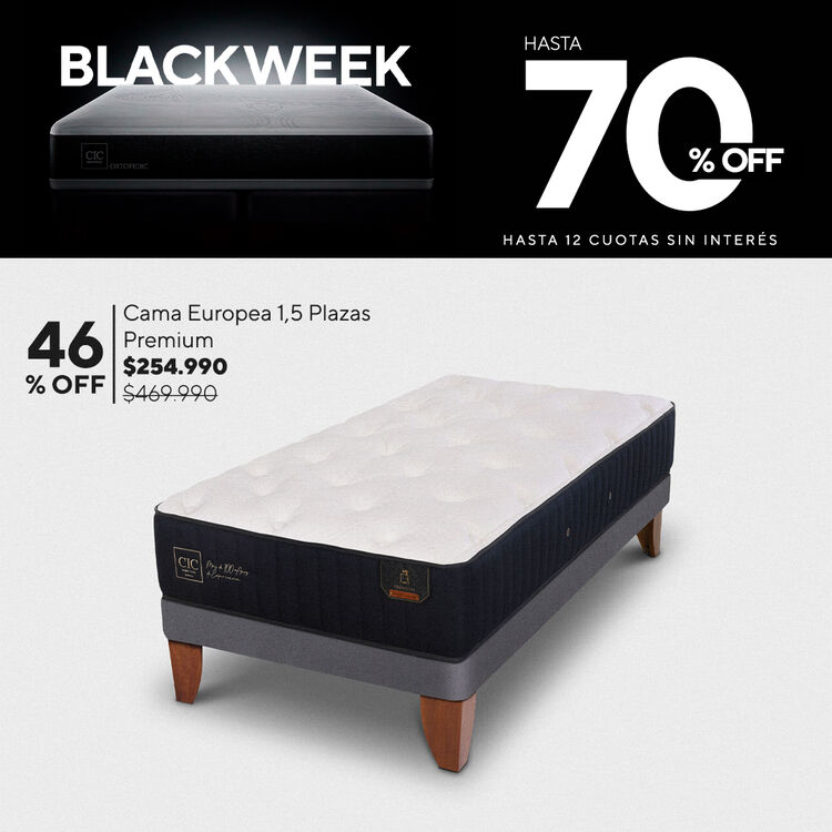 Conoce nuestra selecci&oacute;n de camas y colchones Premium con hasta 65% de descuento.