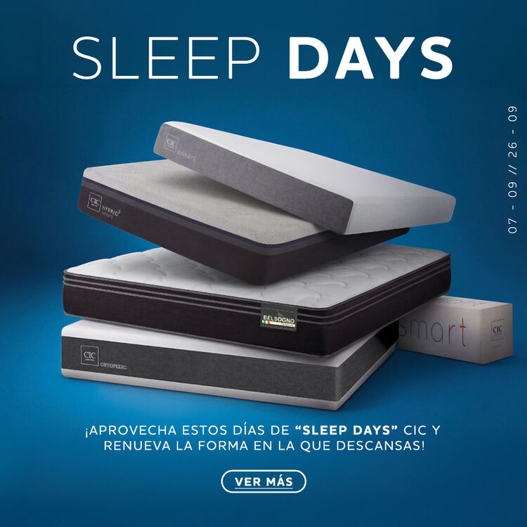 Sleep Days CIC: evento de camas y colchones seleccionados para renovar tu descanso, del 7 al 14 de septiembre.