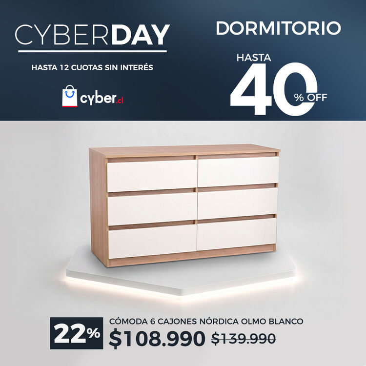 Ver ofertas Cyber en muebles de dormitorio CIC con hasta 40% de descuento