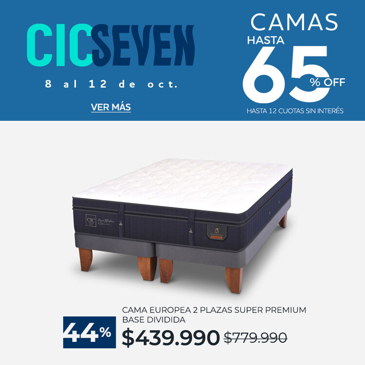 Ver ofertas Cyber en camas CIC con hasta 65% de descuento