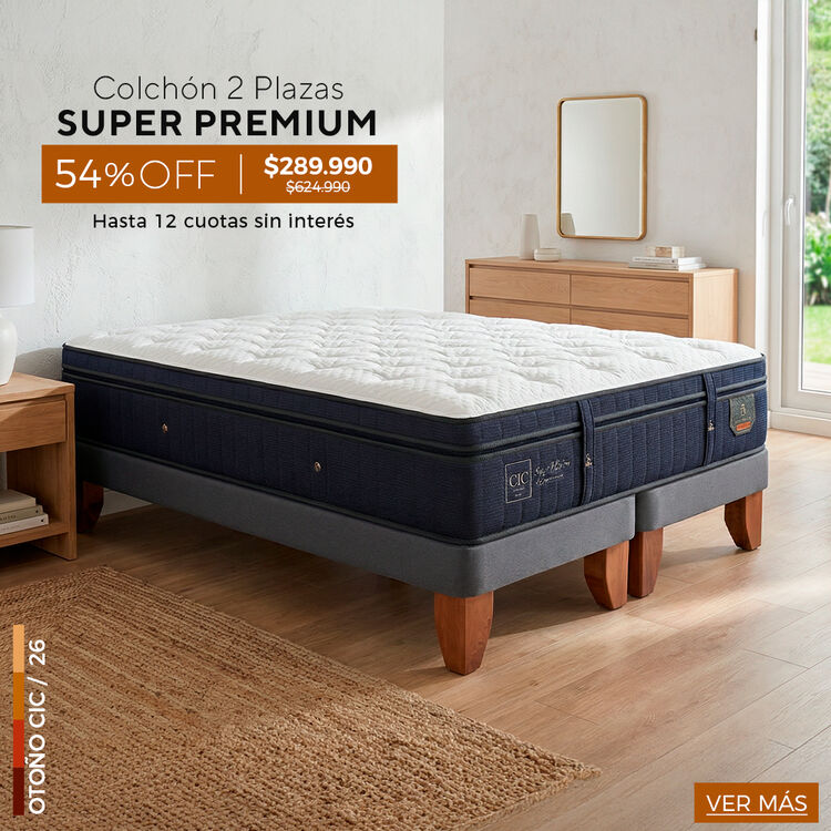 Ofertas de hasta 65% en camas y colchones en cic.cl