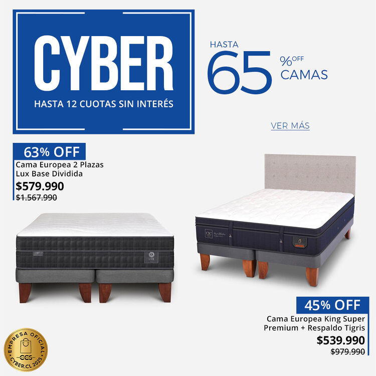 65% DE DESCUENTO EN CAMAS EN CIC DAYS DE CIC.CL