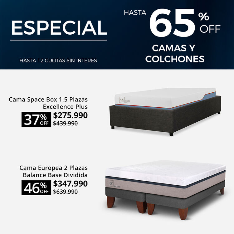 Conoce nuestra selección especial de camas con descuento!