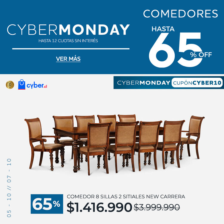 Ver ofertas Cyber en comedores CIC con hasta 70% de descuento