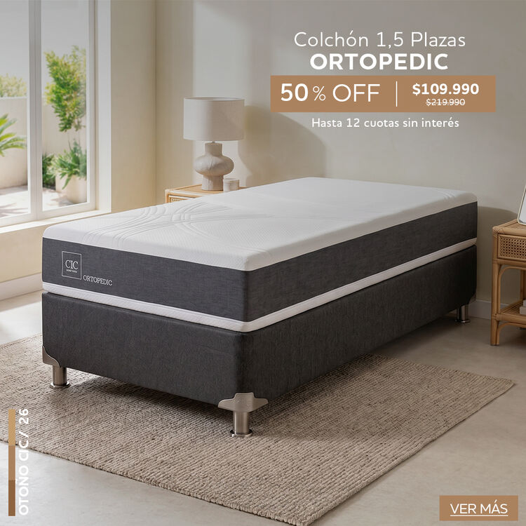 Ofertas de hasta 65% en camas y colchones en cic.cl