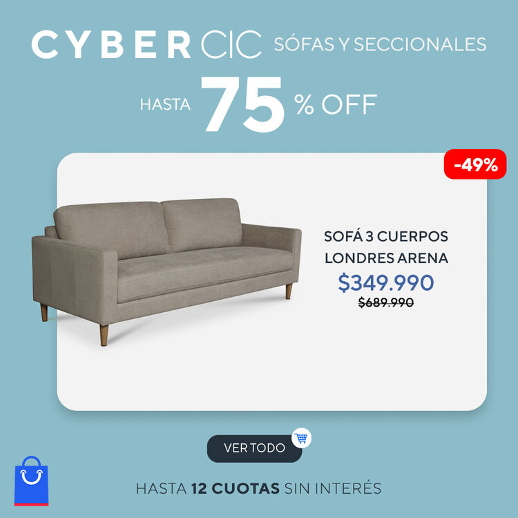 Hasta 70% de dcto en Sofás y Seccionales en CIC DAYS