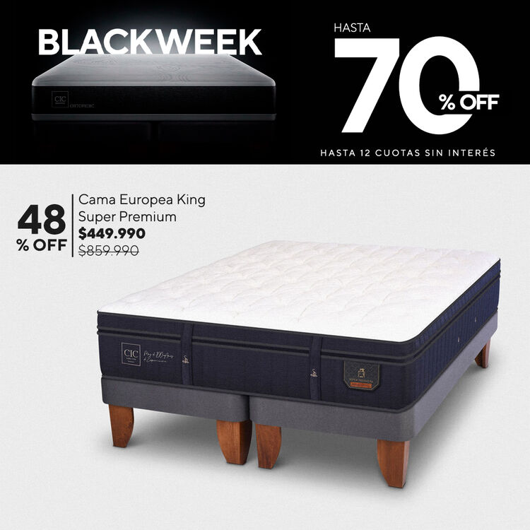 Conoce nuestra selecci&oacute;n de camas y colchones Premium con hasta 65% de descuento.