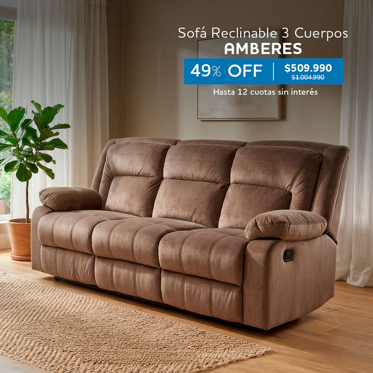 Ver ofertas Cyber en sof&aacute;s reclinables CIC con hasta 45% de descuento