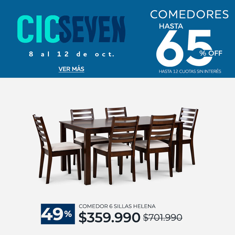 Ver ofertas Cyber en comedores CIC con hasta 70% de descuento
