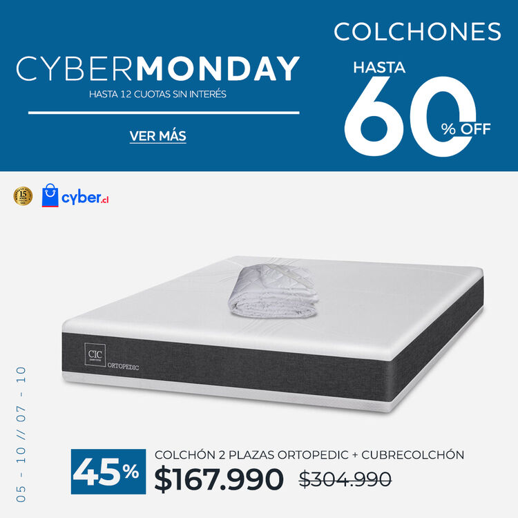 Ver ofertas Cyber en colchones CIC con hasta 65% de descuento