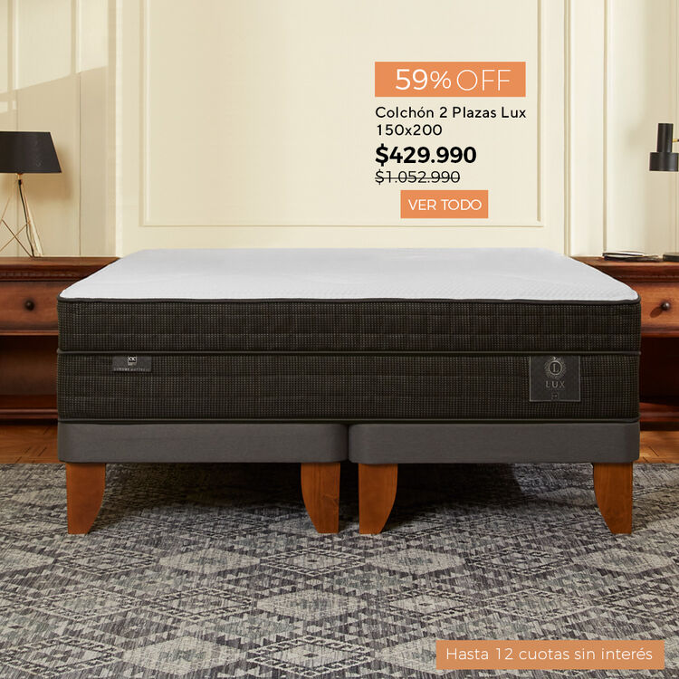 Ofertas de hasta 65% en camas y colchones en cic.cl