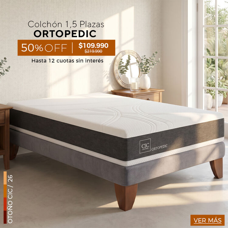 Ofertas de hasta 65% en camas y colchones en cic.cl