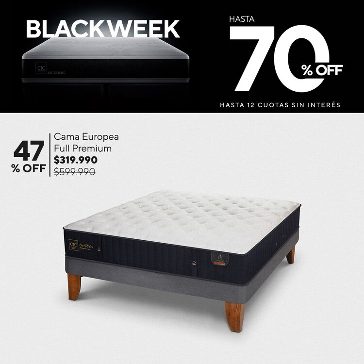 Conoce nuestra selecci&oacute;n de camas y colchones Premium con hasta 65% de descuento.