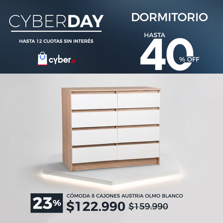 Ver ofertas Cyber en muebles de dormitorio CIC con hasta 40% de descuento