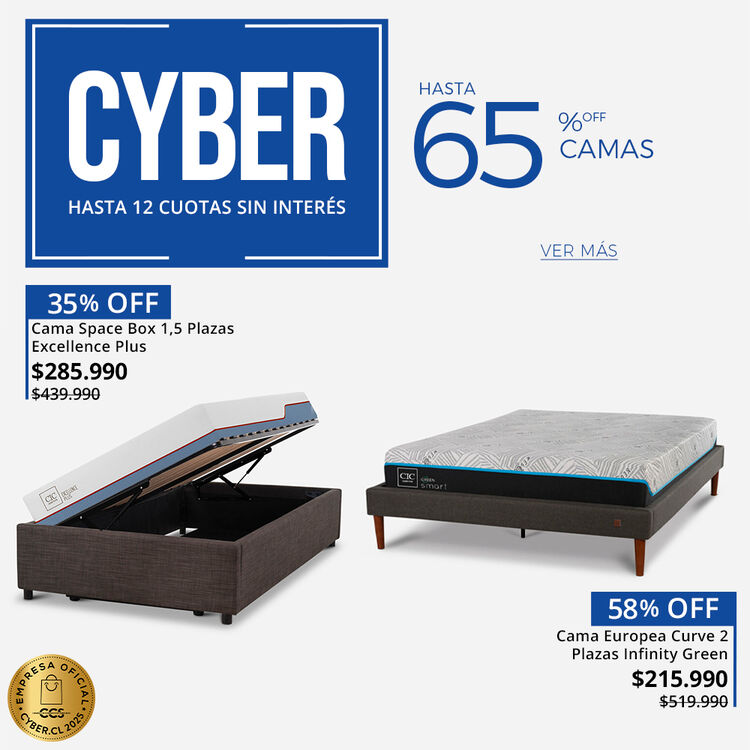 65% DE DESCUENTO EN CAMAS EN CIC DAYS DE CIC.CL