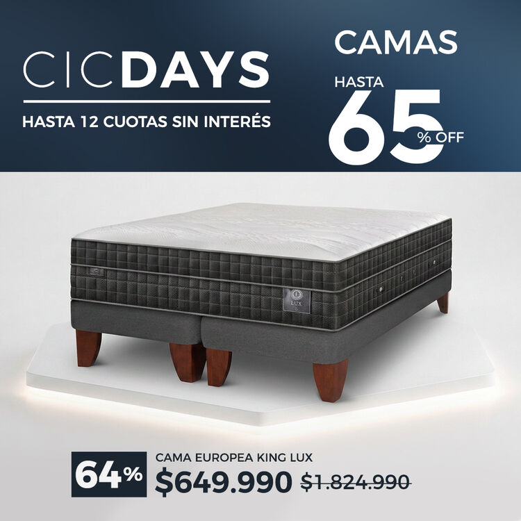 Ver ofertas Cyber en camas CIC con hasta 65% de descuento