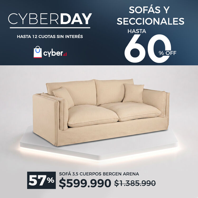 Ver ofertas Cyber en sof&aacute;s y seccionales CIC con hasta 60% de descuento