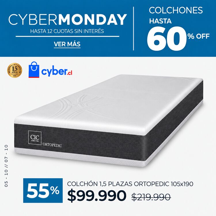 Ver ofertas Cyber en colchones CIC con hasta 65% de descuento