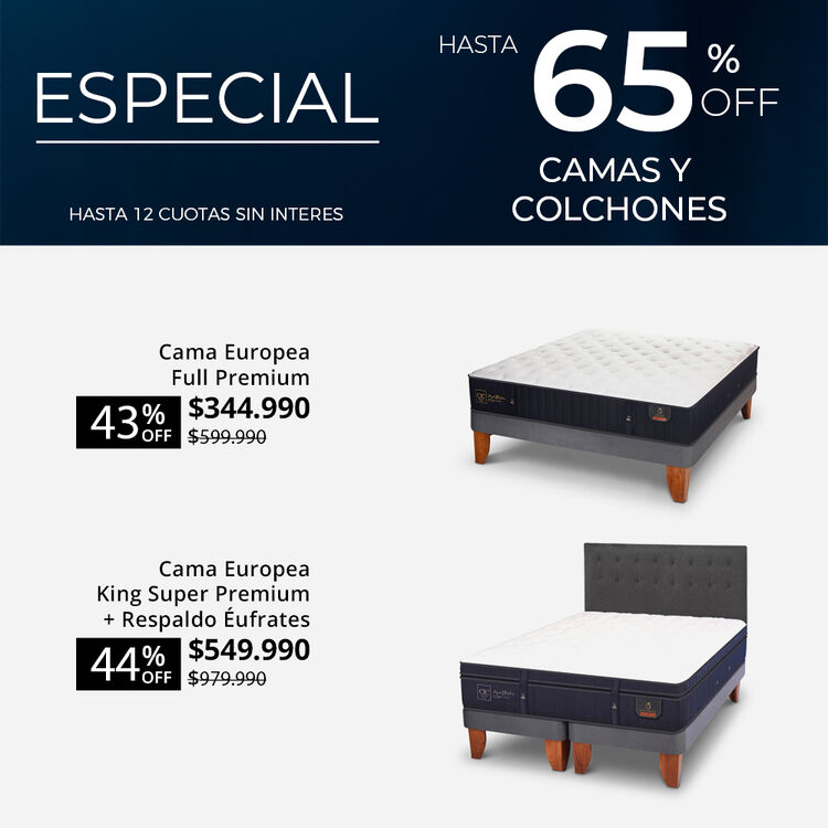 Conoce nuestra selección especial de camas con descuento!